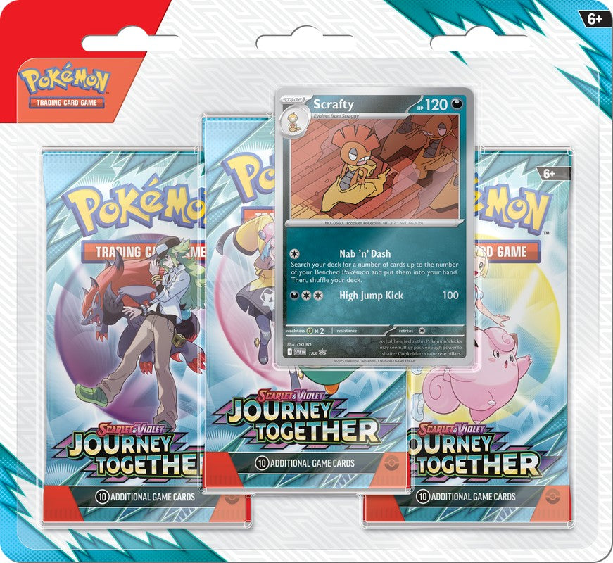 Pokemon: Journey Together 3 Pack Blister Case (24 Blisters Total/12 of Each)